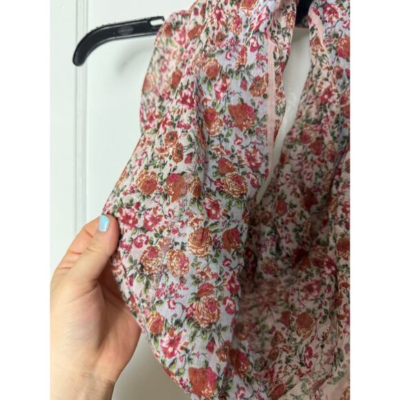 Buckle Collection Eighteen Infinity Scarf Pink Ditsy Floral Lightweight Boho - Picture 2 of 3